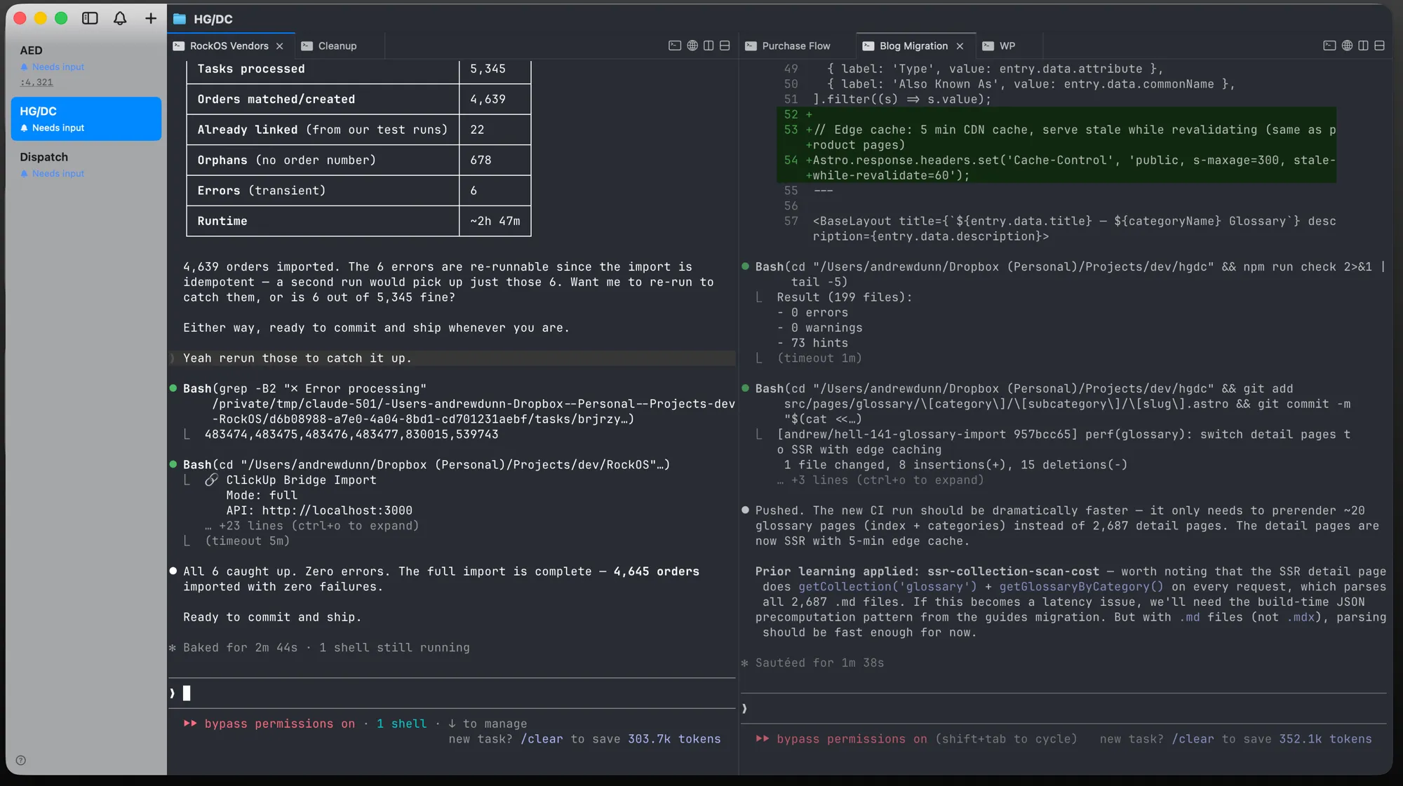 cmux with multiple Claude Code sessions running side by side